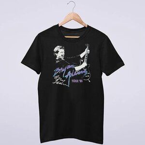 Bryan Adams T-Shirt Vintage 85 Tour Music Fan Graphic Rock Concert Tee 117